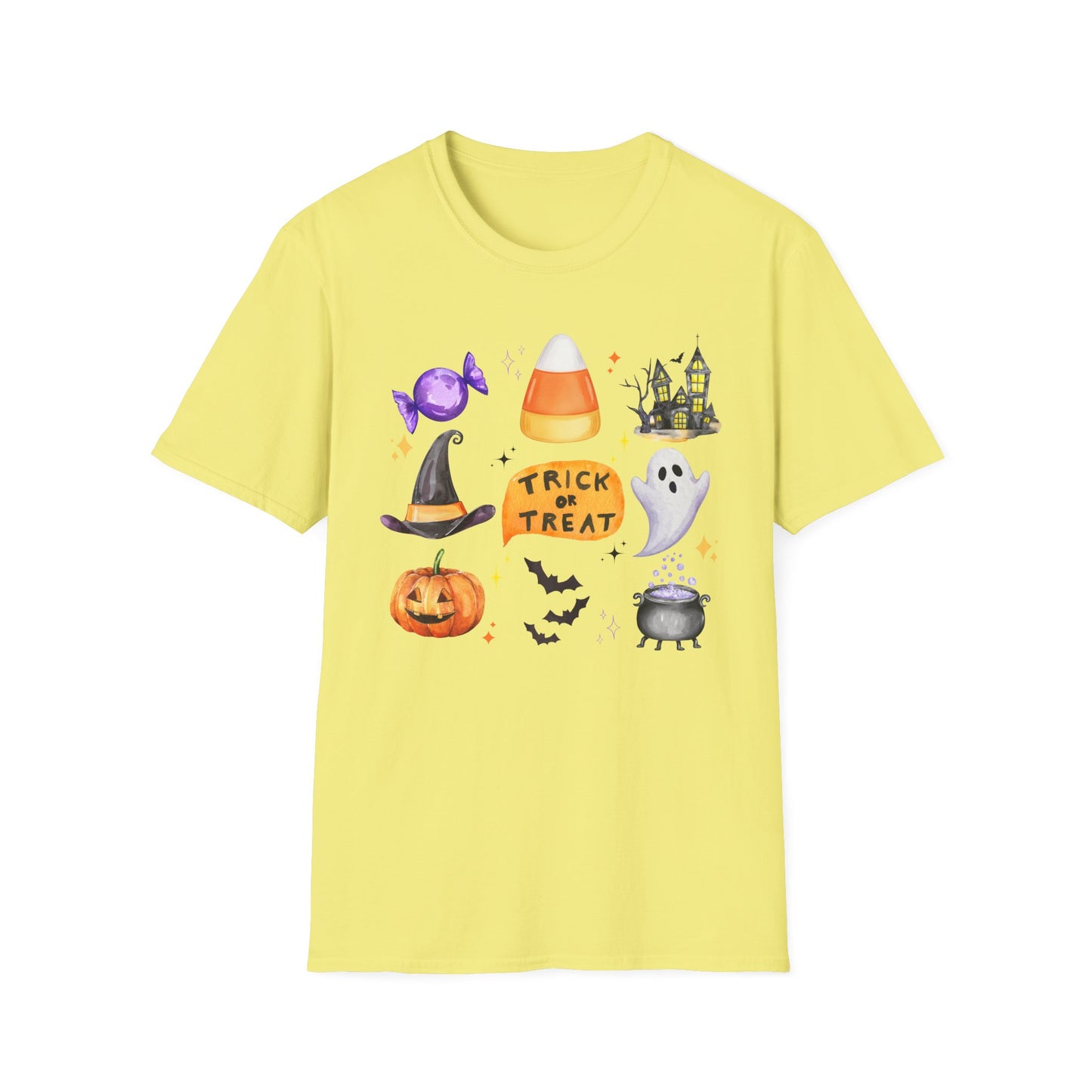Halloween- Trick or Treat Themed T-Shirt- Unisex Softstlye