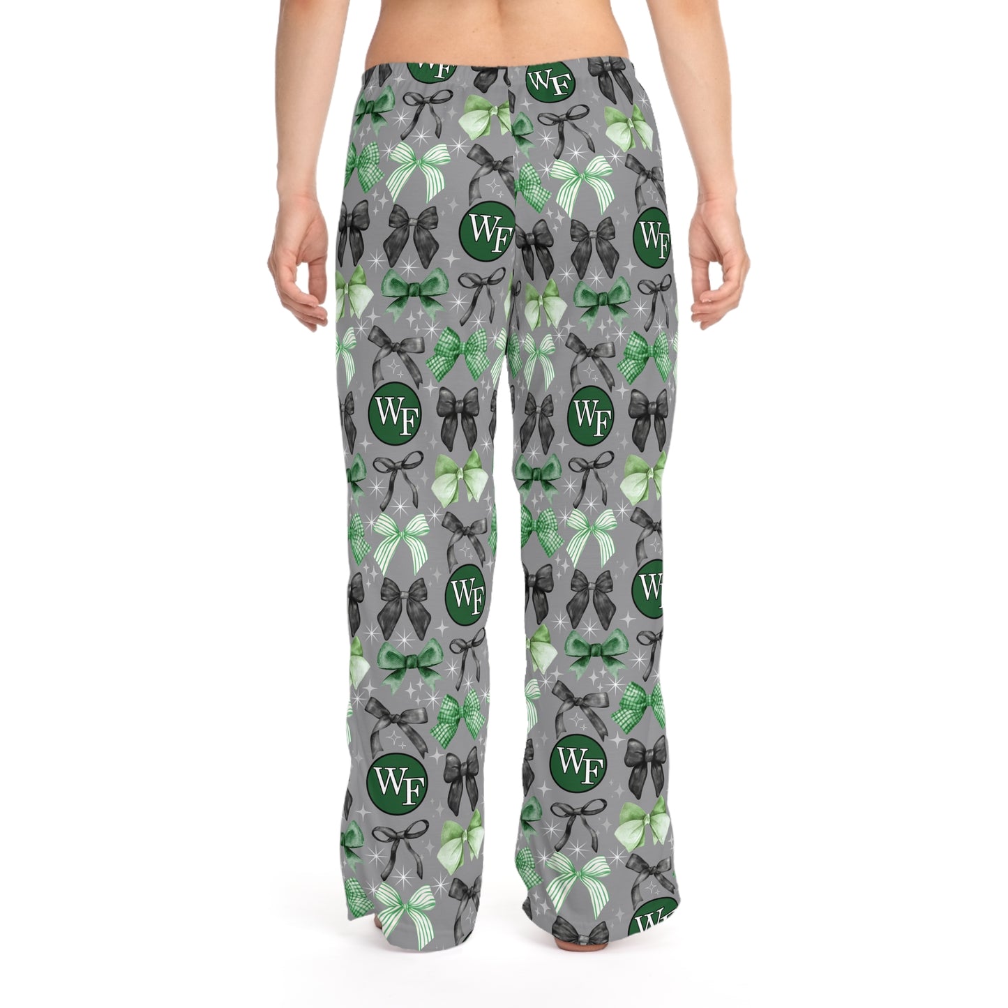 Floyd Strong Green Bow Design Chic Women's Pajama Pants  - Perfect for Cozy Nights and Pajama Days