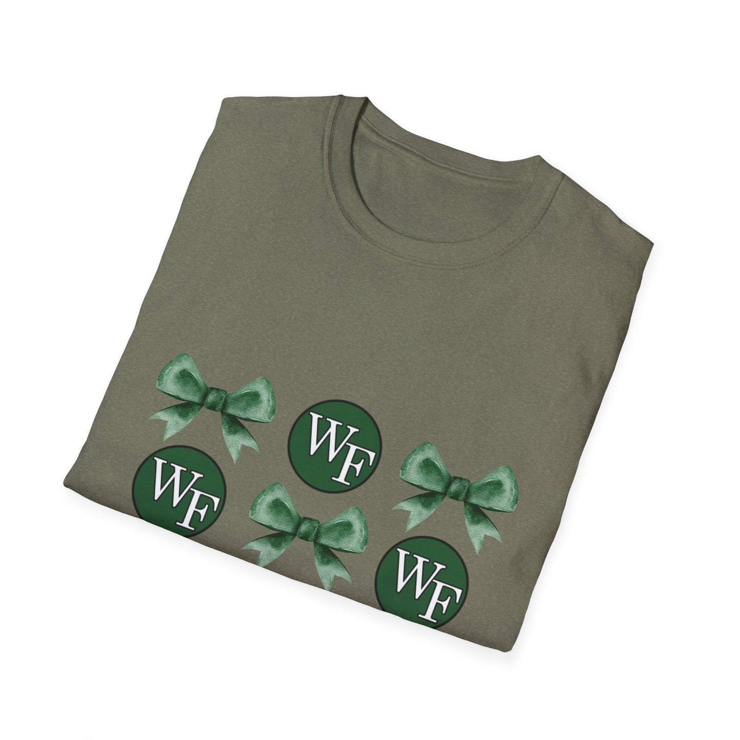 Floyd Strong Logo and Green Bow Unisex Softstyle T-Shirt - Perfect for Celebrations & Events