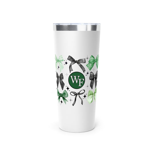 22oz Copper Vacuum Insulated Tumbler with WF Logo and Bows