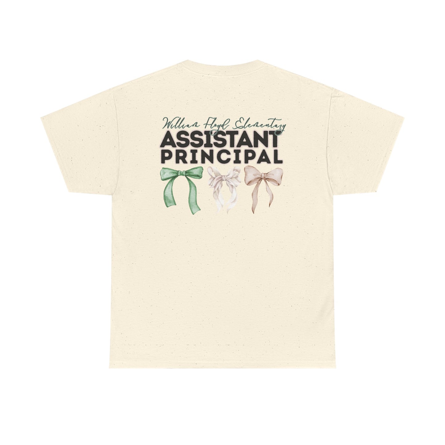 WFE Assistant Principal and Bows- Unisex Heavy Cotton Tee with Bow Design