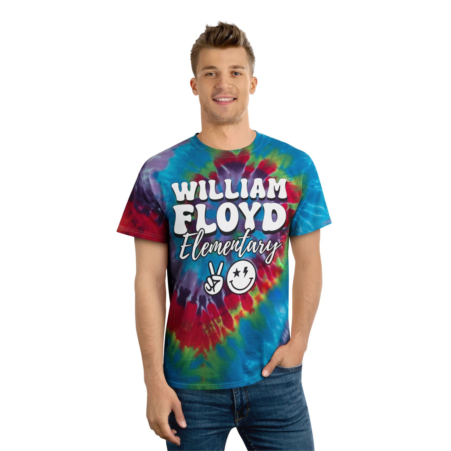 William Floyd Elementary Tie-Dye Tee - Fun Spiral Design