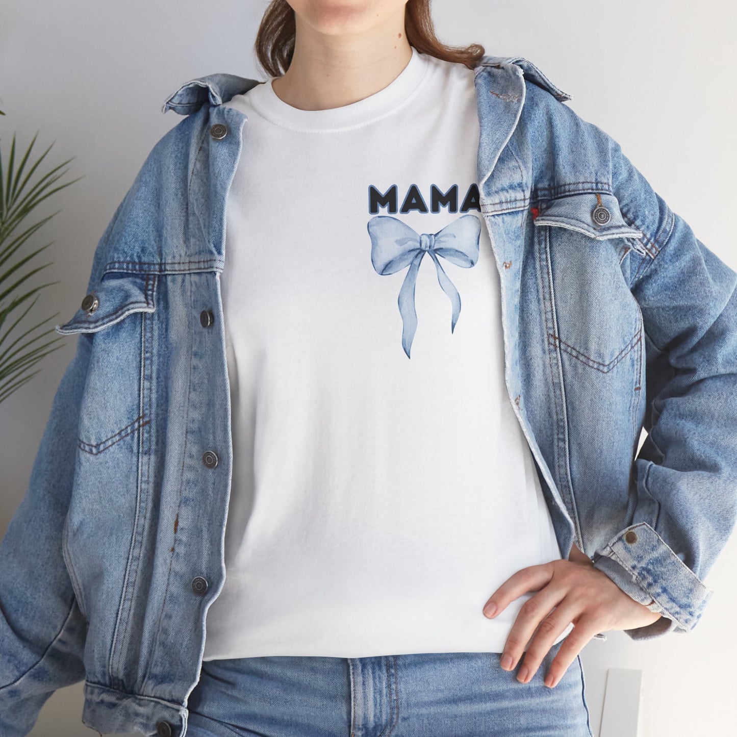 Mama Blue Bow Unisex Heavy Cotton Tee - All Day Everyday