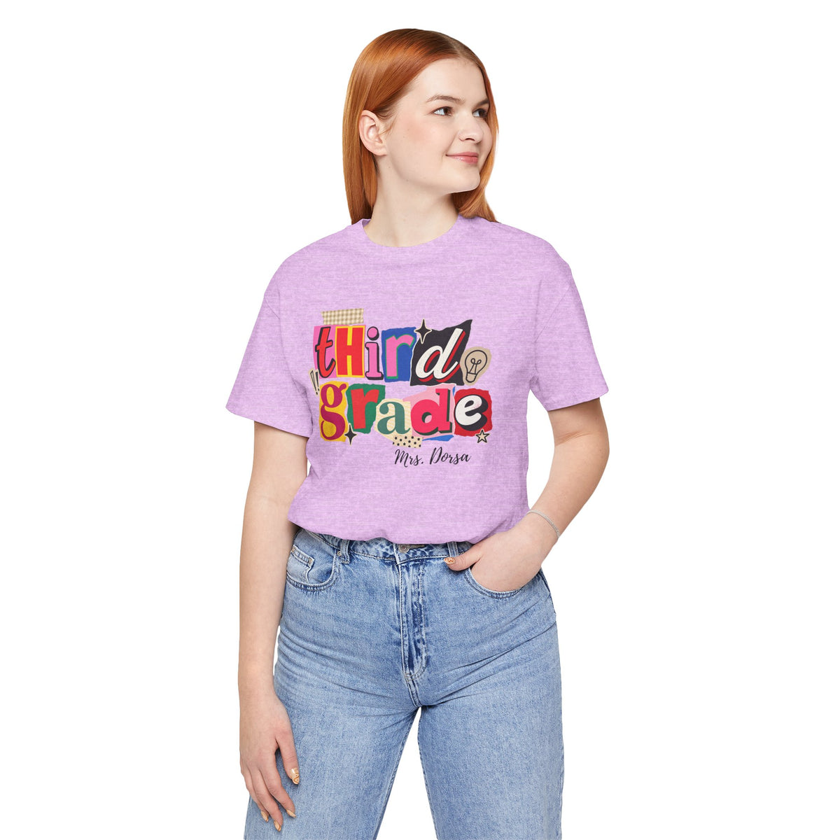 Dorsa- Third Grade Teacher T-Shirt – Personalized