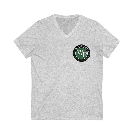 Tangier Vintage-Style Unisex V-Neck Tee with Logo