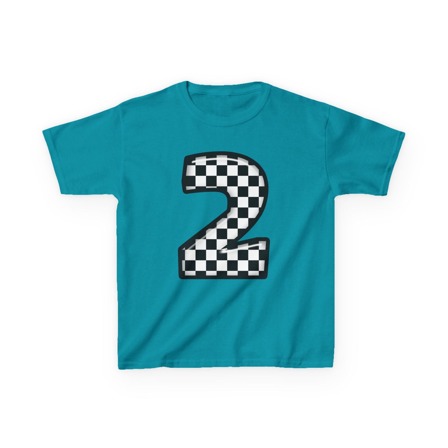 Mini-Checkered Number 2 Tee - Perfect for Birthdays and Celebrations