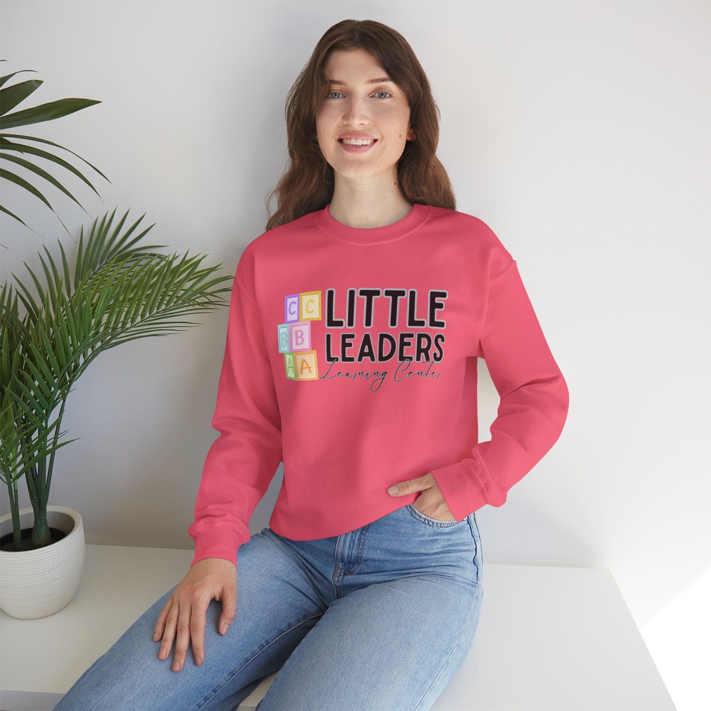 Little Leaders w/ Blocks Crewneck Unisex Sweatshirt