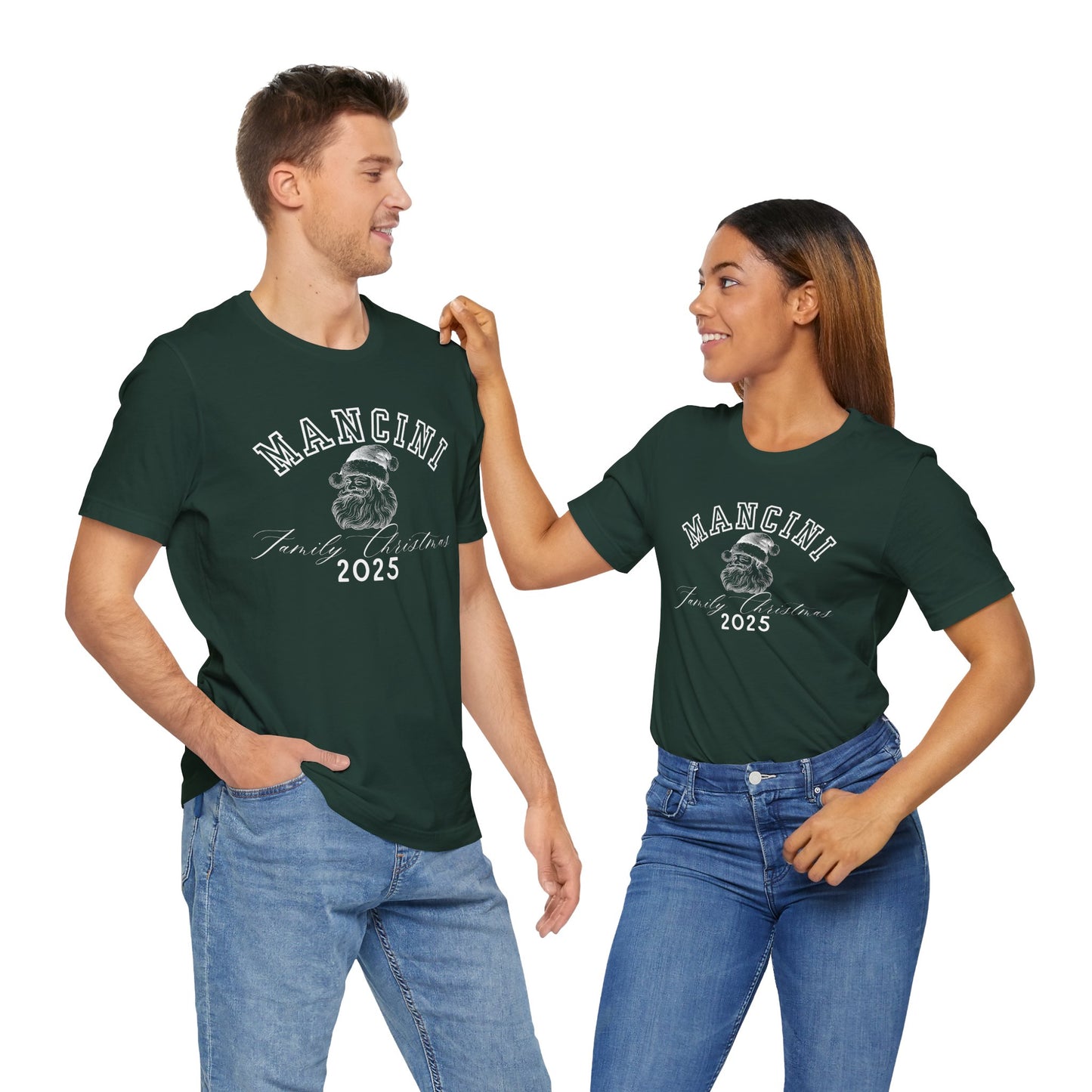 FAMILY CHRISTMAS- SANTA- Unisex Jersey Short Sleeve Tee