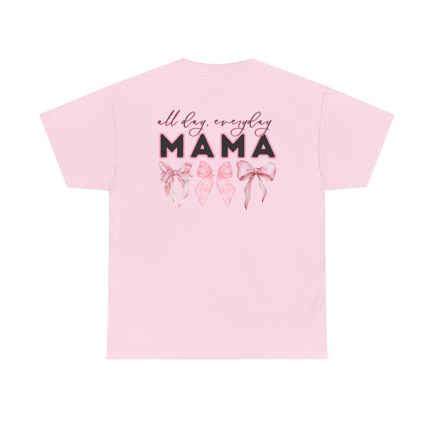 Mama Pink Bow Unisex Heavy Cotton Tee - All Day Everyday