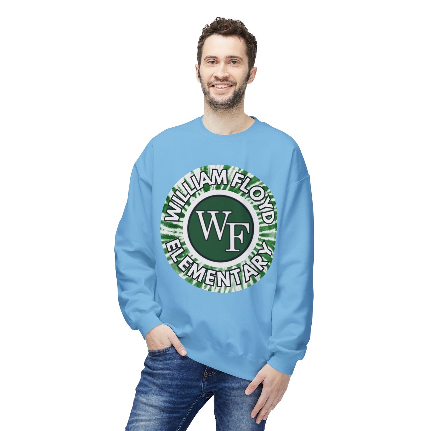 WFE Tie Dye Logo- Fleece Crewneck Sweatshirt
