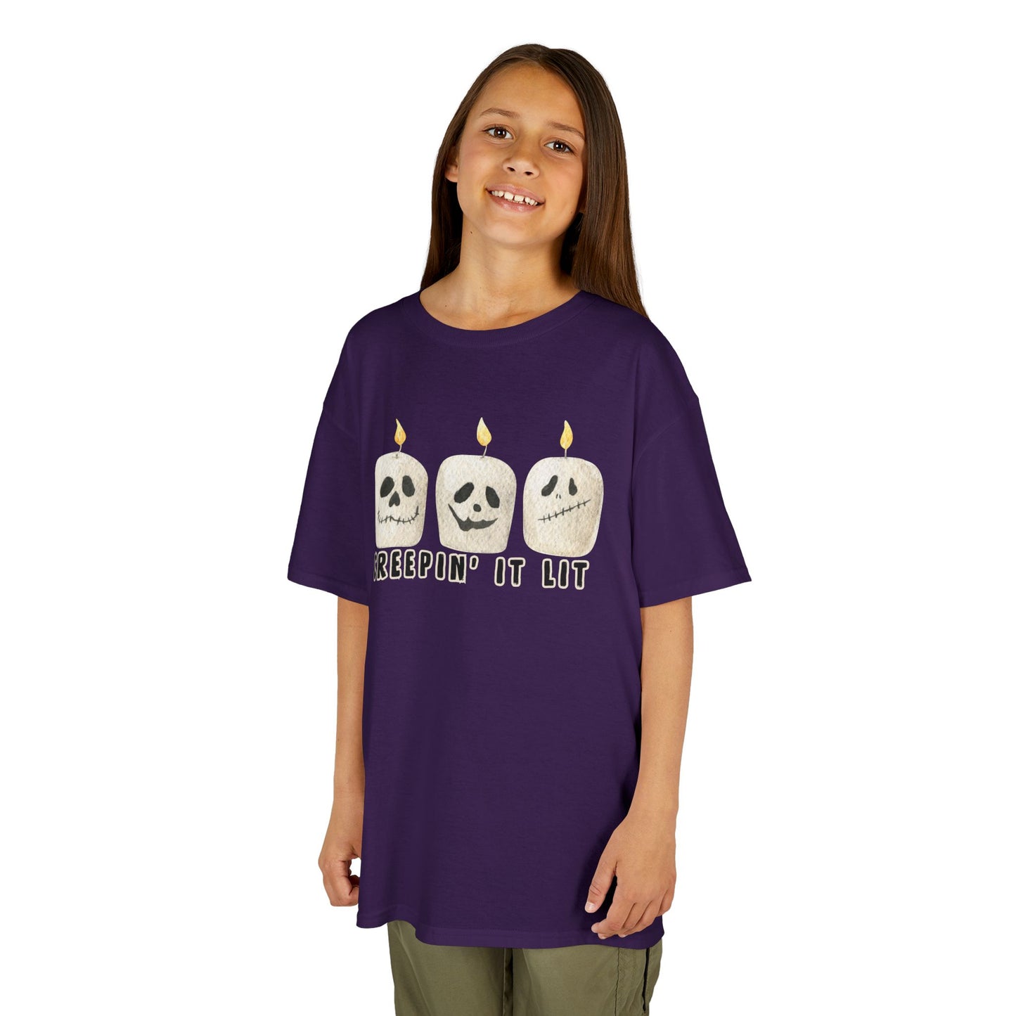 Creepin' It Lit Kids Tee, Halloween Shirt for Kids
