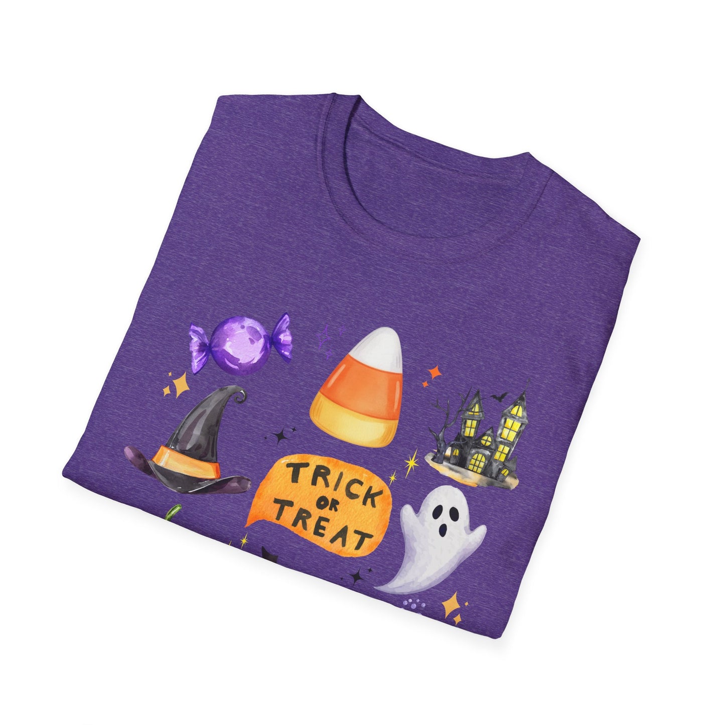 Halloween- Trick or Treat Themed T-Shirt- Unisex Softstlye
