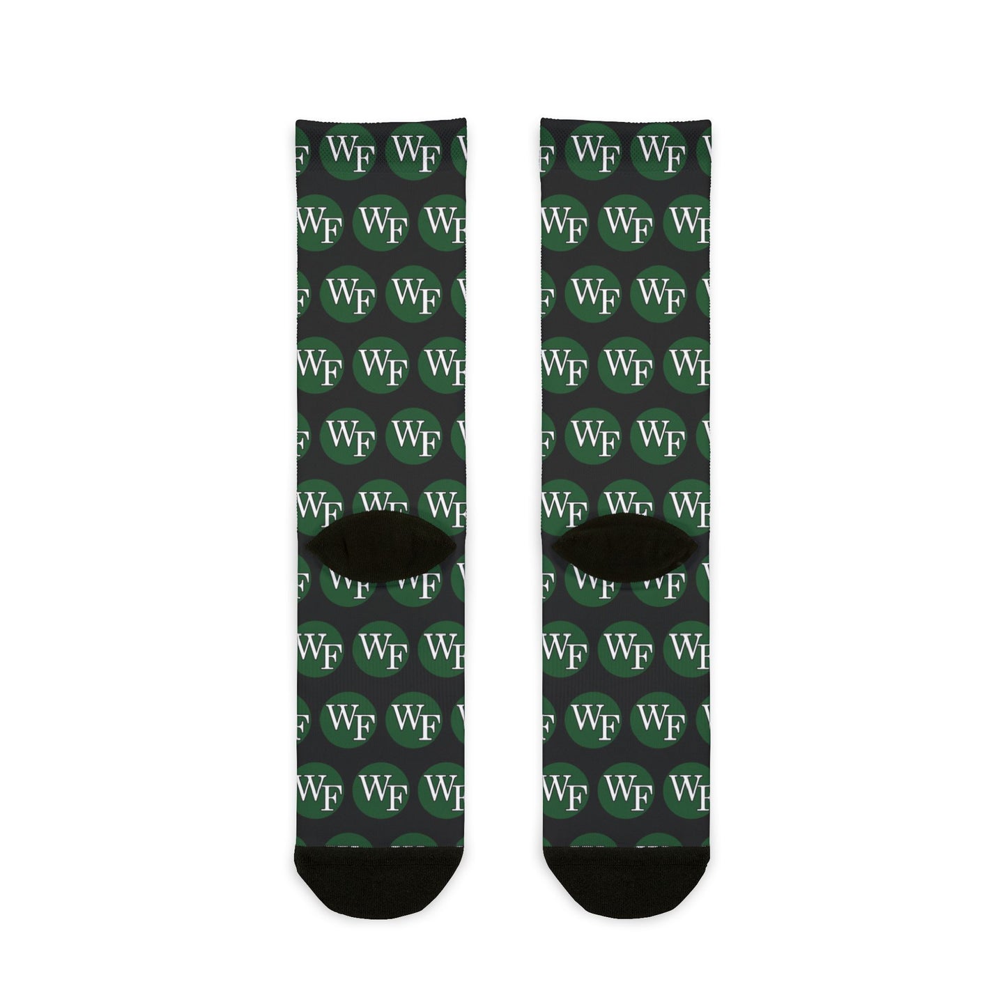 William Floyd Logo Monogram Black Crew Socks