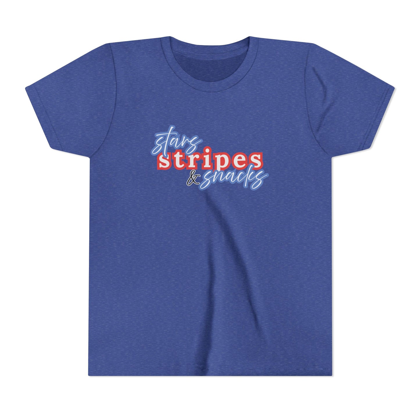 Stars, Stripes & Snacks Youth Tee for Kids, USA - Kids Short Sleeve Shirt, Holiday Mini