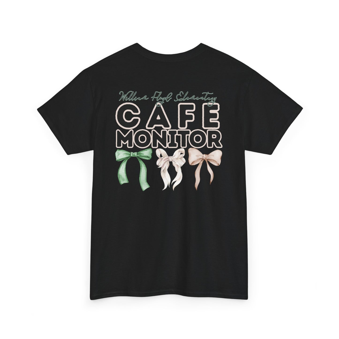 WFE Cafe Monitor and Bows- Unisex Heavy Cotton Tee with Bow Design