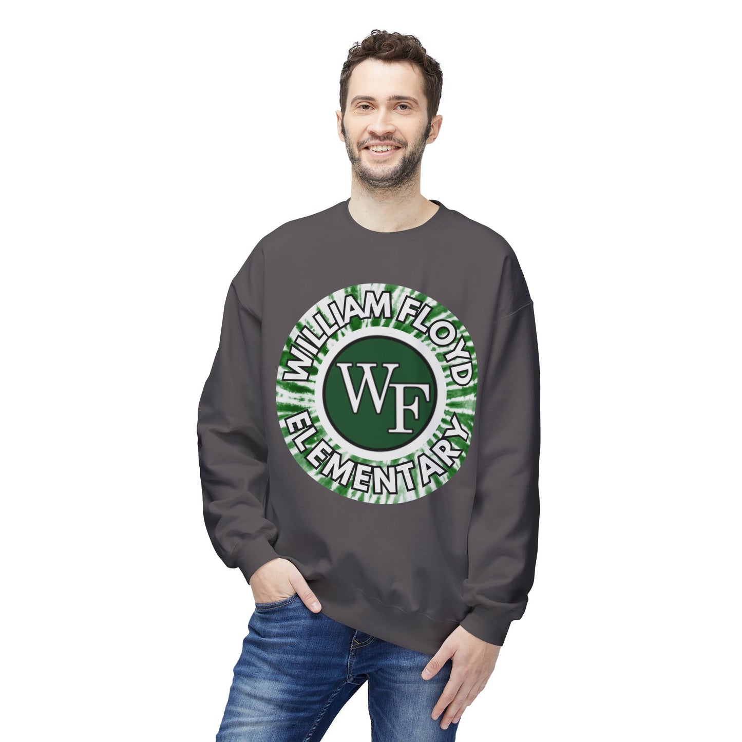 WFE Tie Dye Logo- Fleece Crewneck Sweatshirt