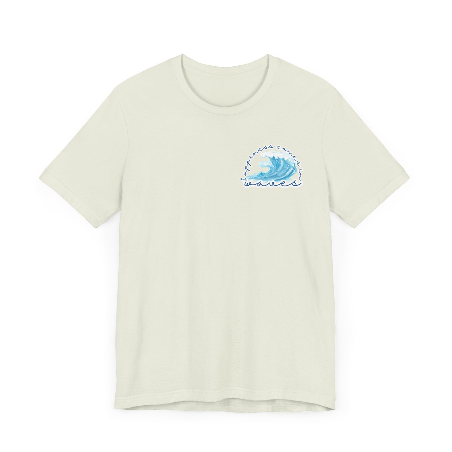 Happiness Comes in Waves -- Unisex Summer Shirt, Beachwear, Vacation Top, Summer Nights Apparel