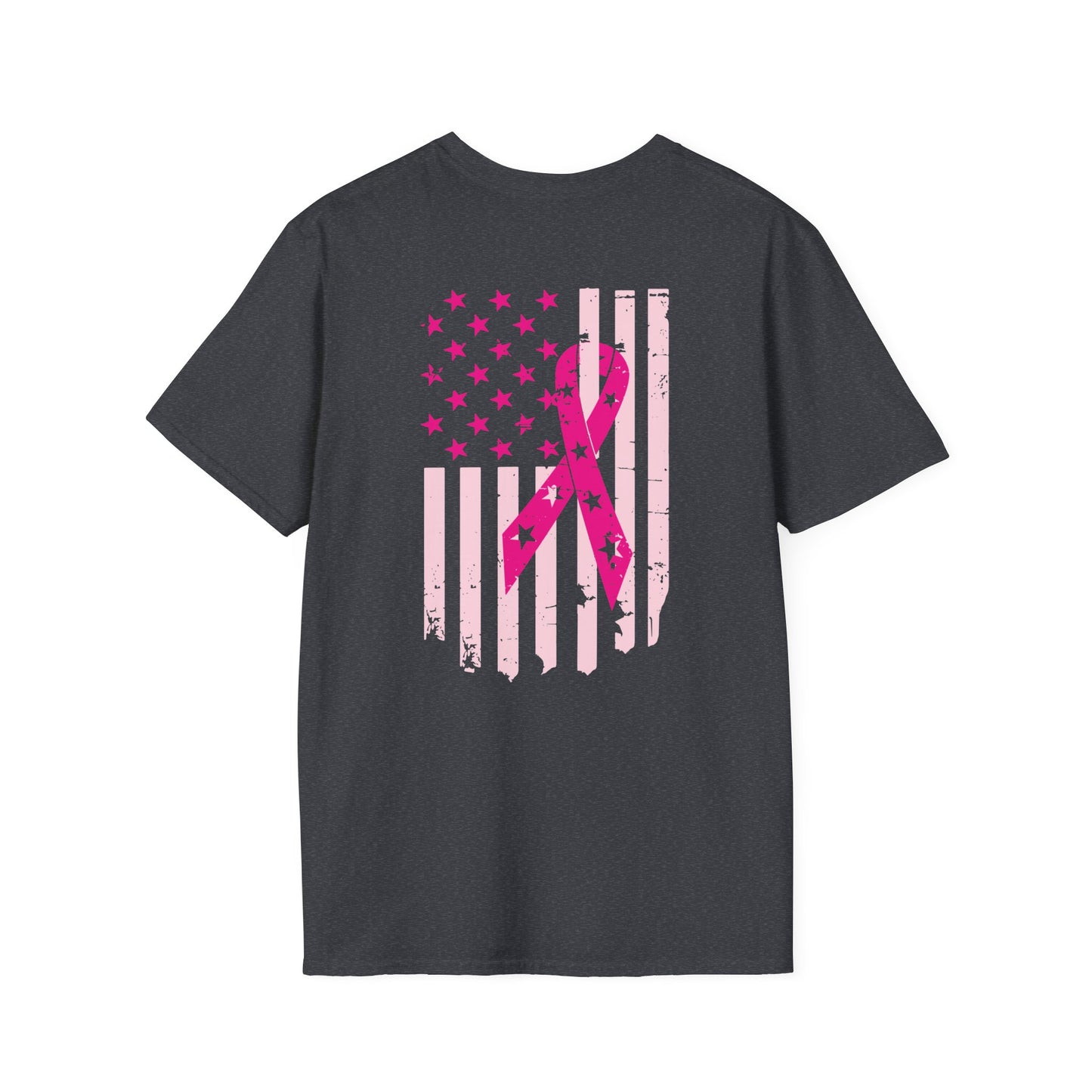 Breast Cancer Flag Awareness Tee, Unisex Softstyle T-Shirt