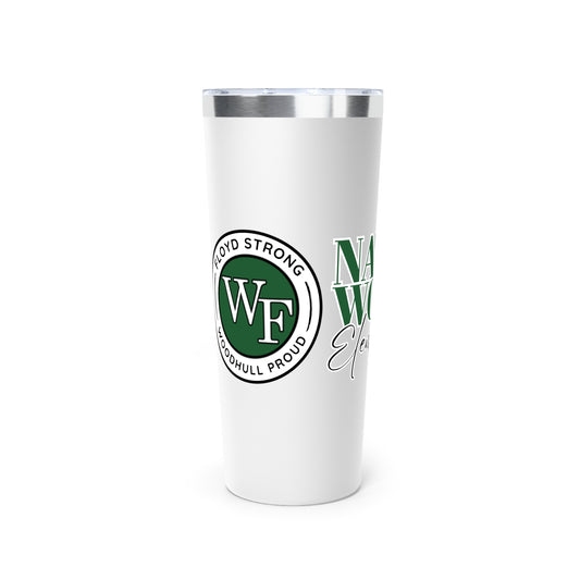 22oz Copper Vacuum Insulated Tumbler with Woodhull Design
