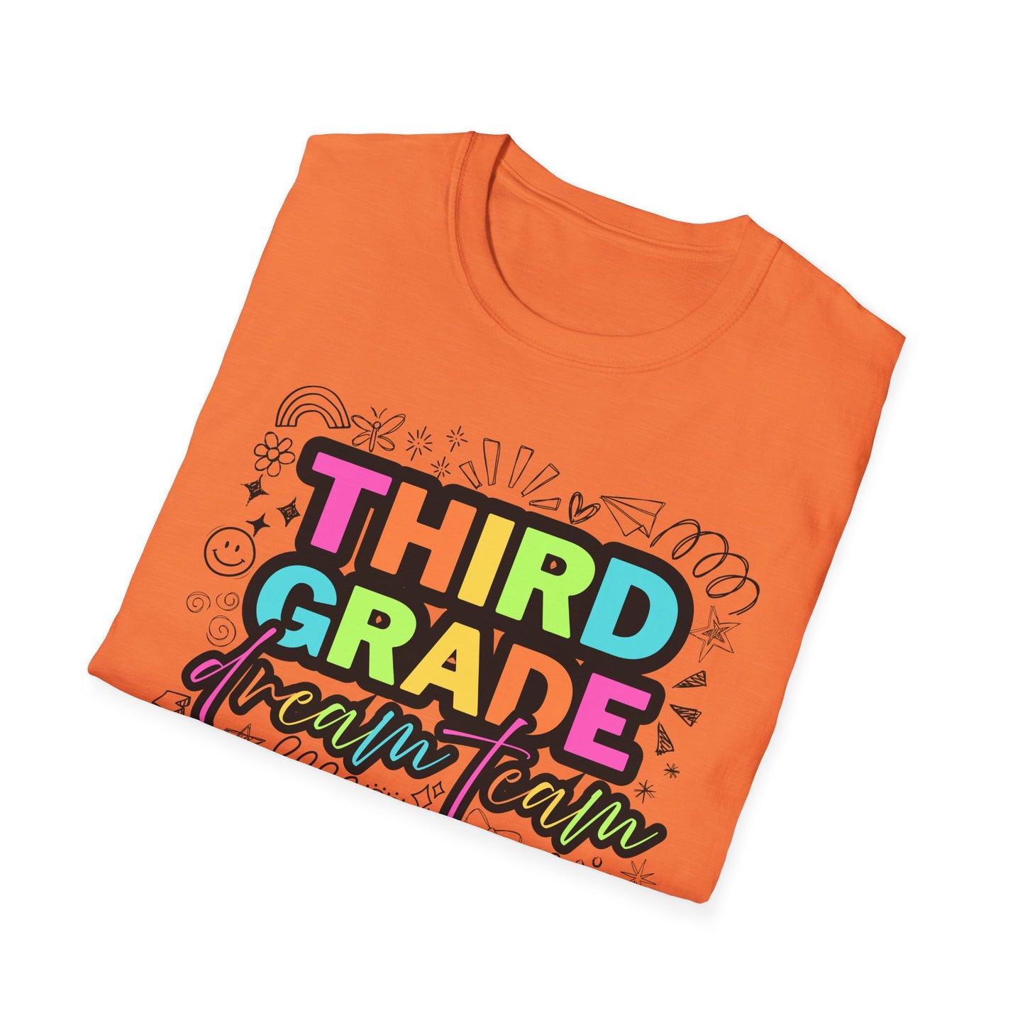 Dream Team- 3rd Grade- Unisex Softstyle T-Shirt- Teacher Life