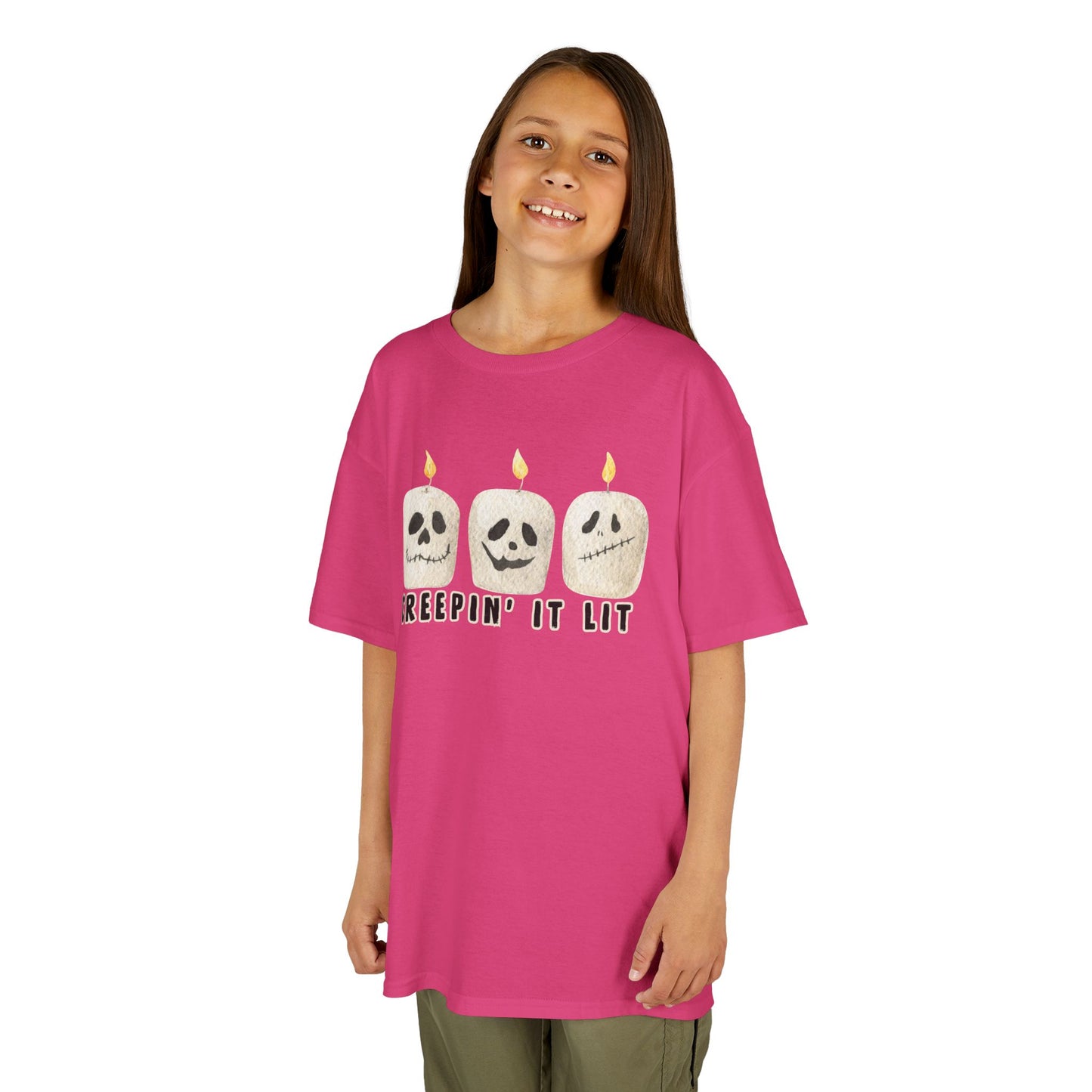 Creepin' It Lit Kids Tee, Halloween Shirt for Kids
