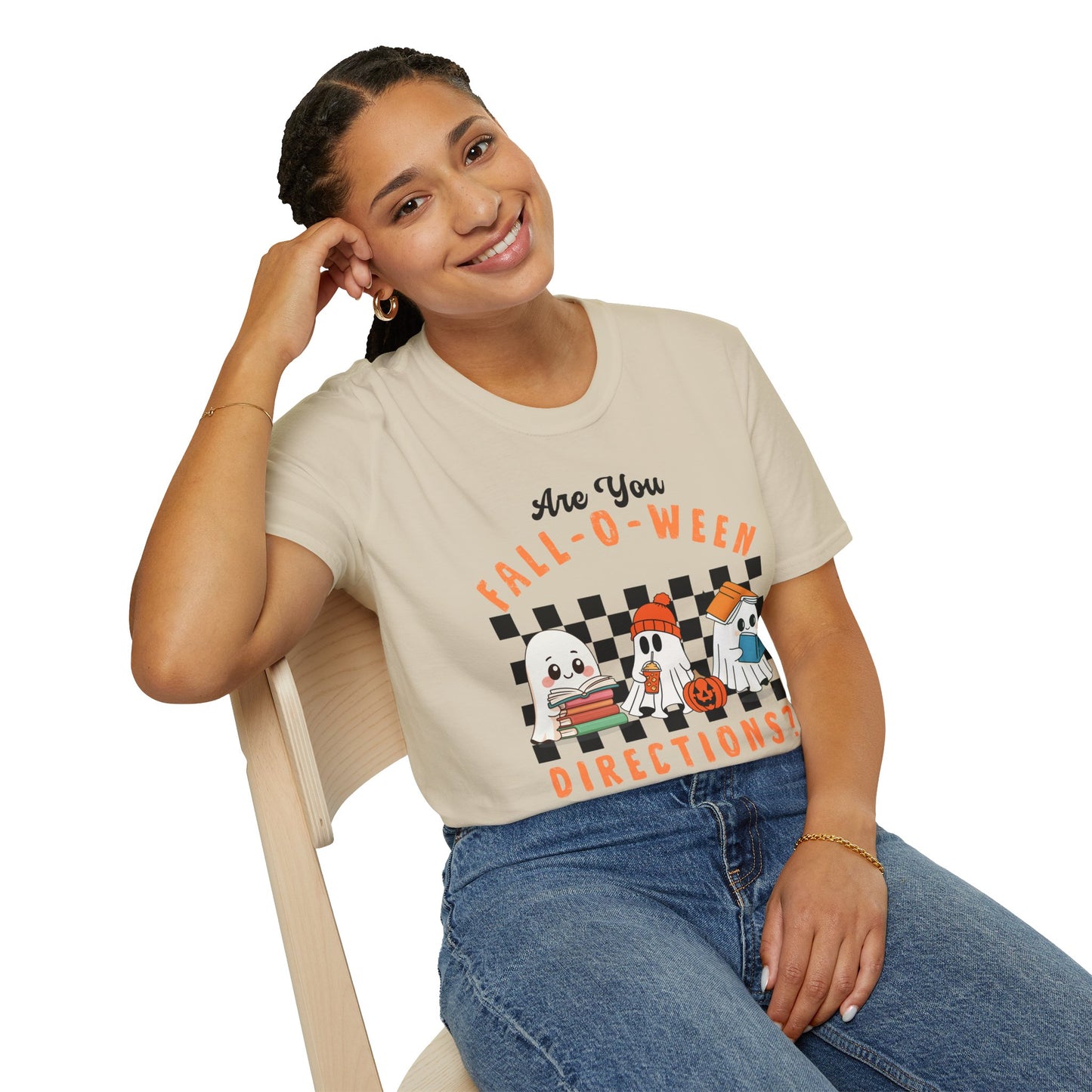 Whimsical Fall-O-Ween Teacher T-Shirt - Holiday- Softstyle Unisex Tee