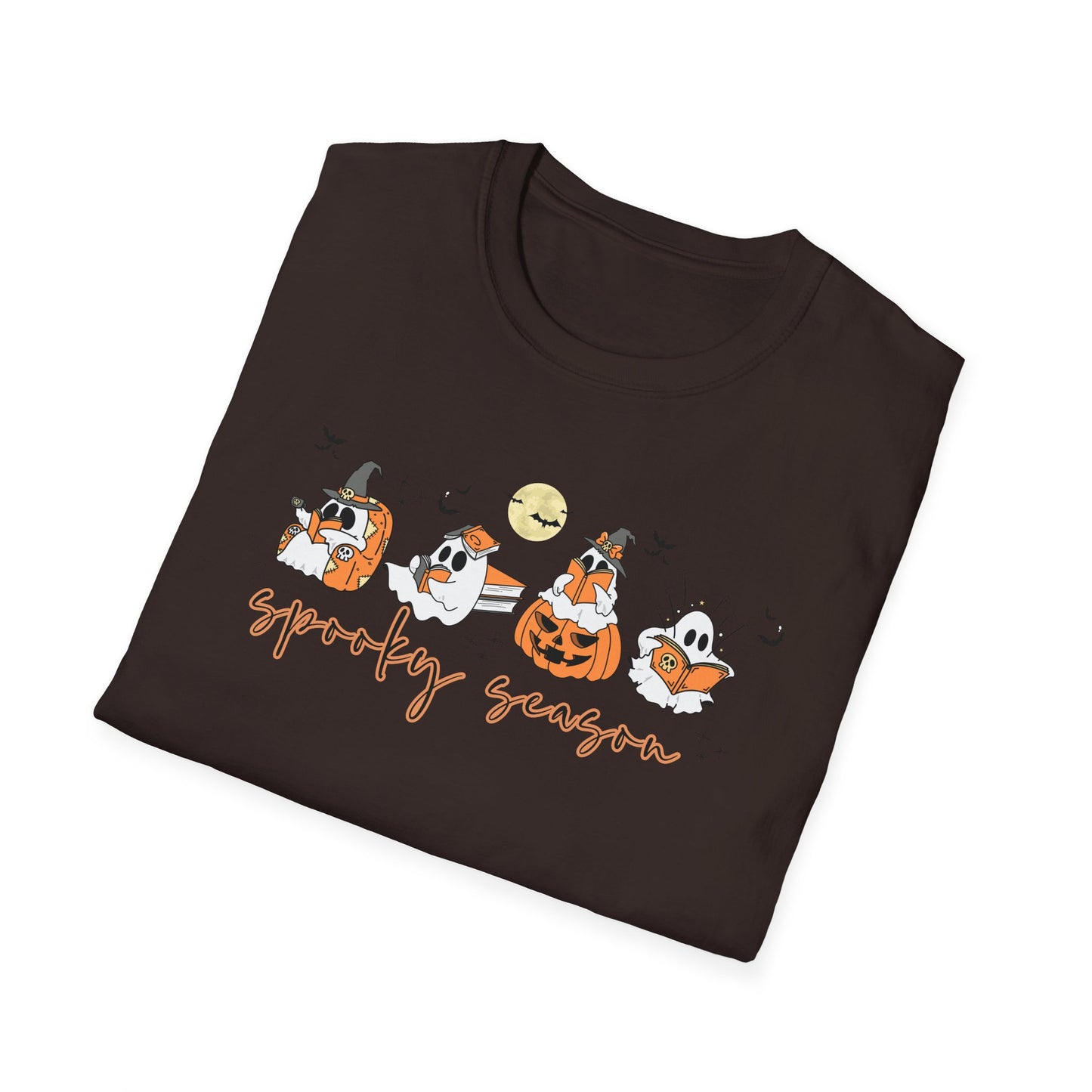 Reading Ghosts- Spooky Season, Unisex Softstyle Tee