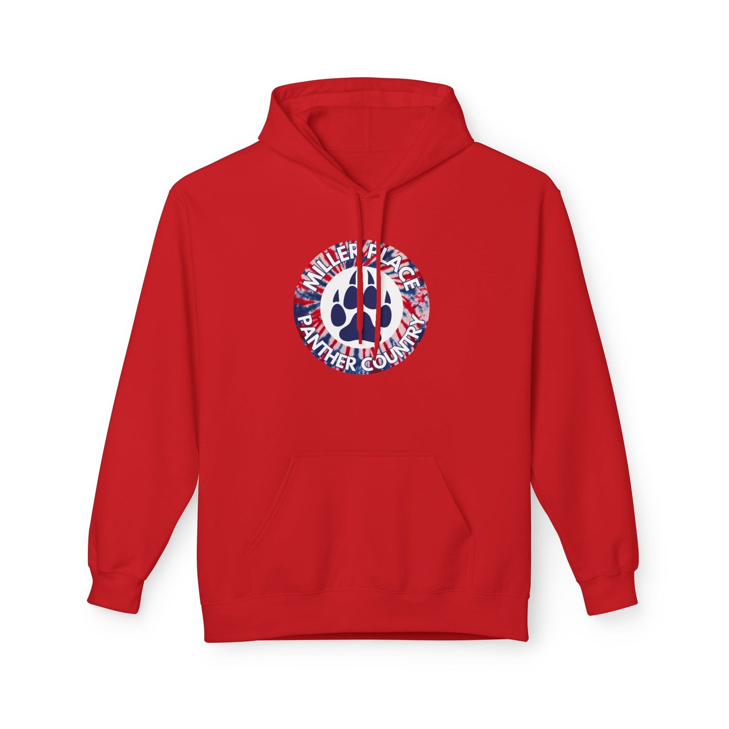 Miller Place Panther Country -Unisex Fleece Hoodie with Tie Dye Design