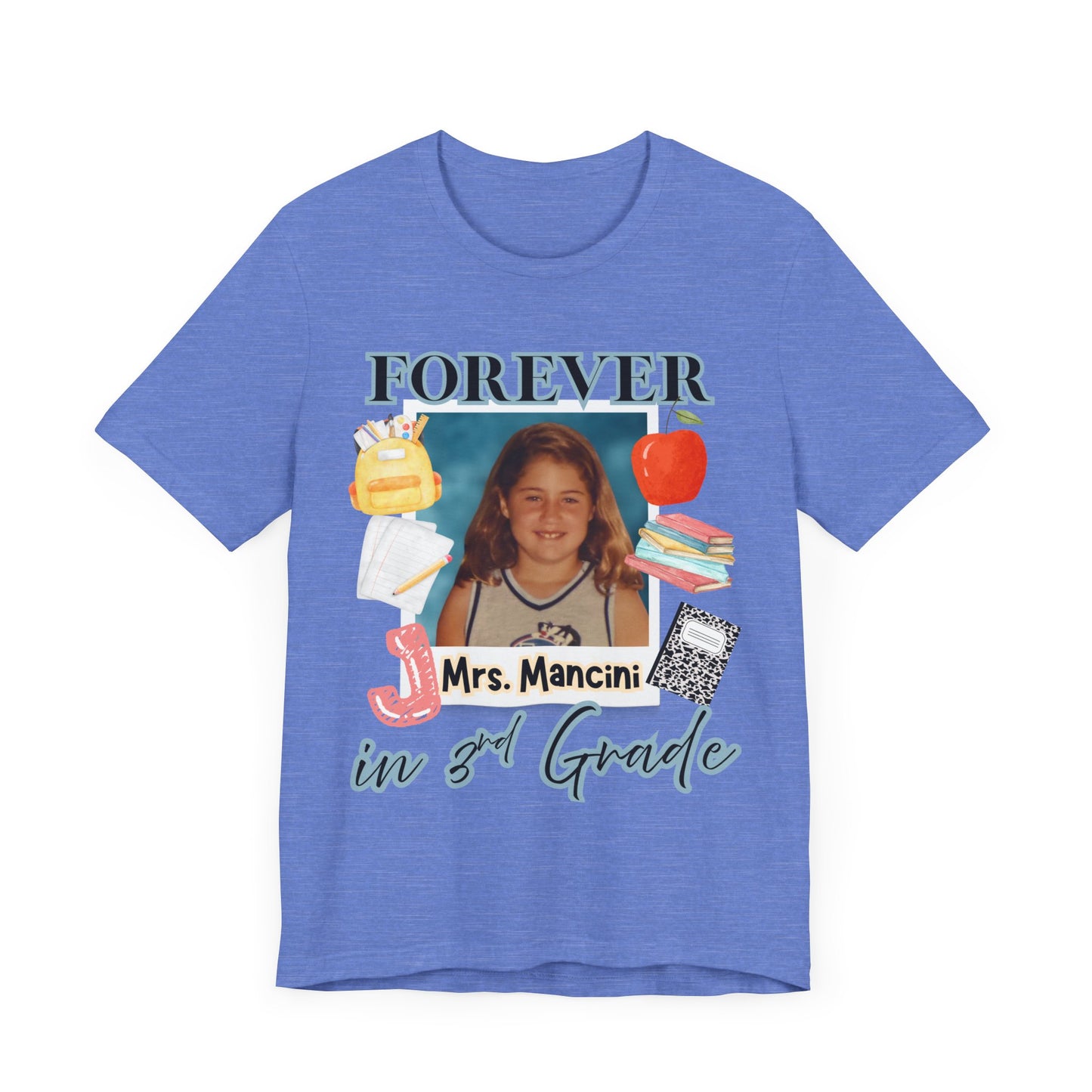Jenna- Personalized Forever in 3rd Grade Teacher Tee - Personalized Unisex Jersey Shirt