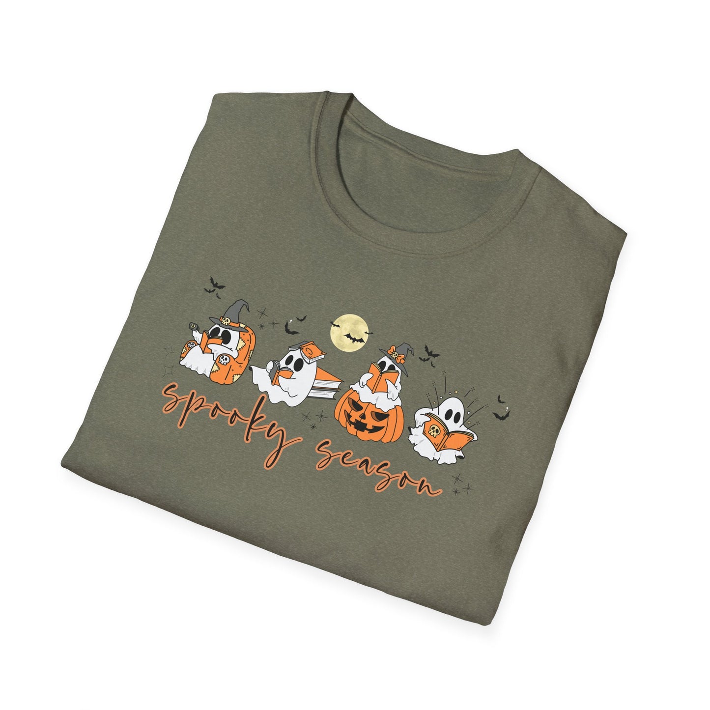 Reading Ghosts- Spooky Season, Unisex Softstyle Tee