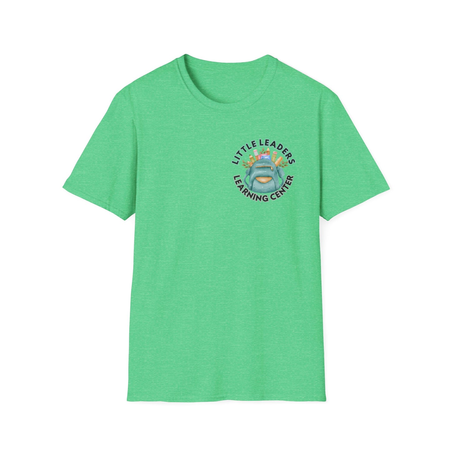 Little Leaders Teacher w/ Backpack Design Unisex Softstyle T-Shirt