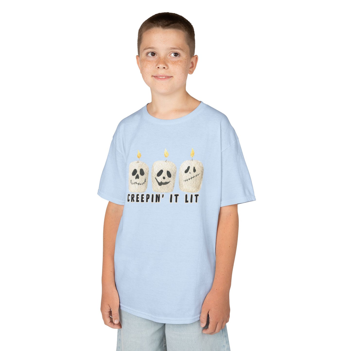 Creepin' It Lit Kids Tee, Halloween Shirt for Kids