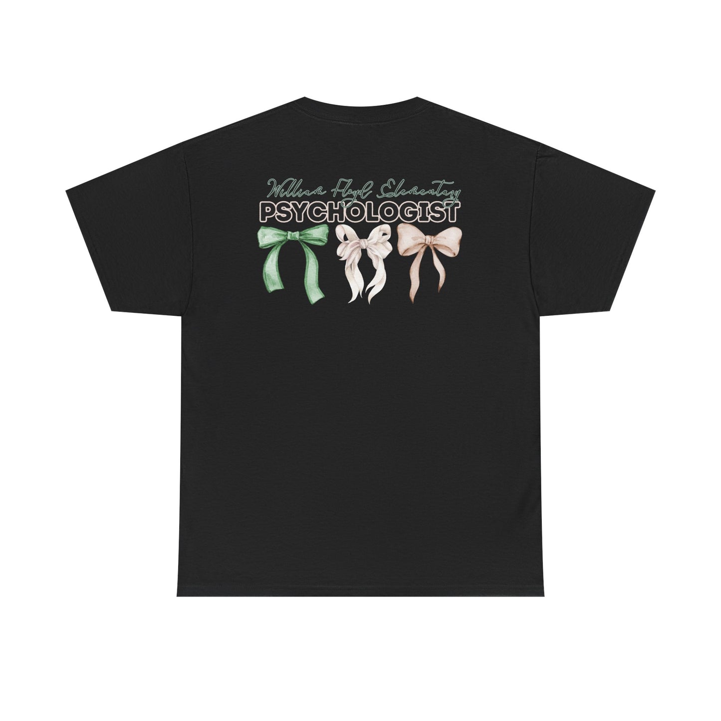 WFE Psychologist and Bows- Unisex Heavy Cotton Tee with Bow Design