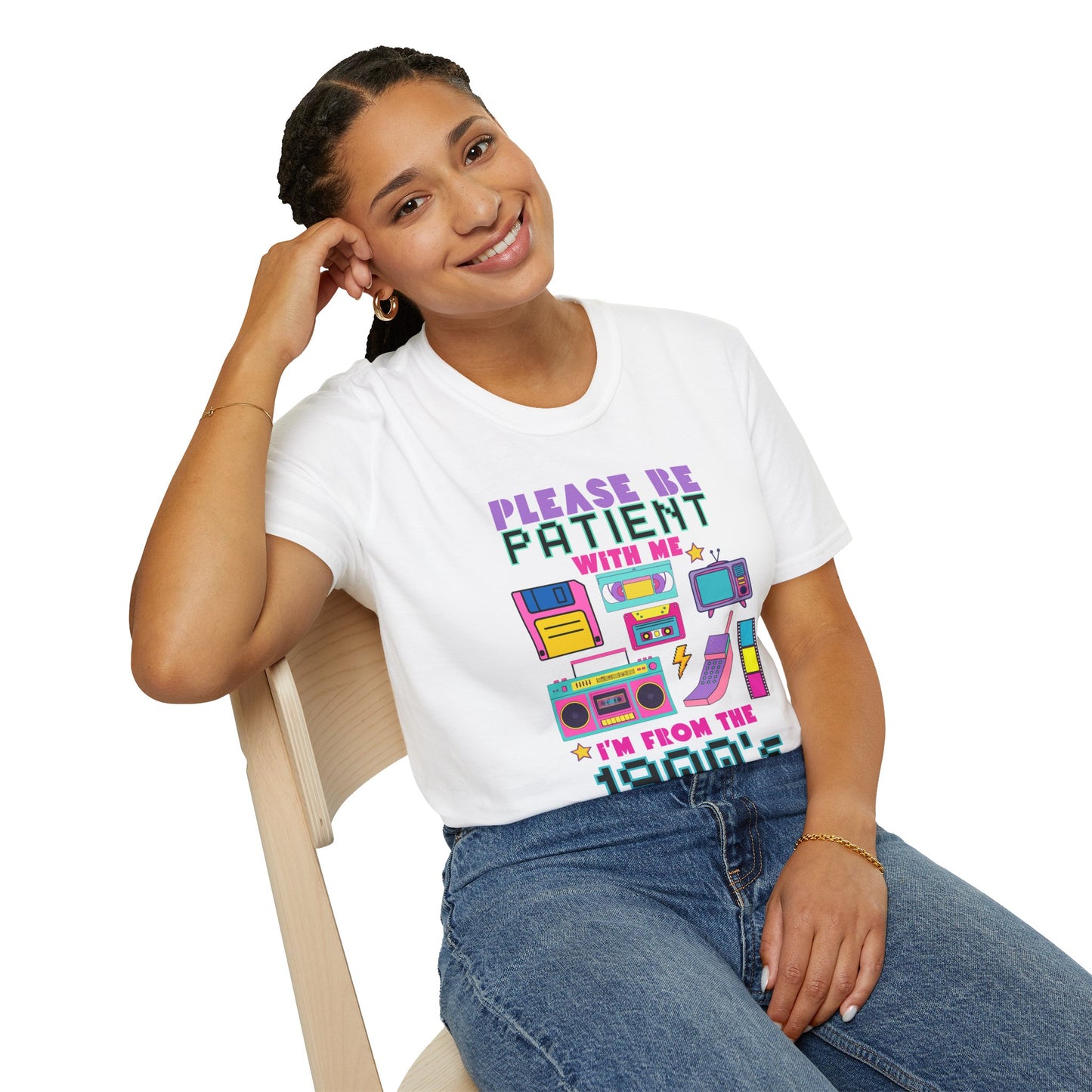 Retro 90's T-Shirt - Please Be Patient, Teacher Vintage- Unisex Graphic Tee
