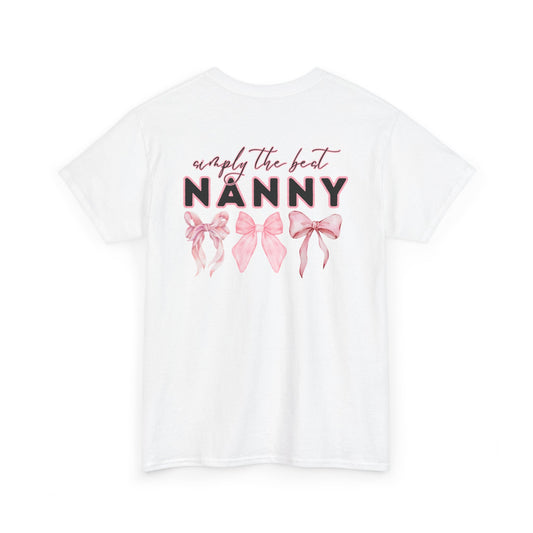 Nanny Pink Bow Unisex Heavy Cotton Tee - Simply the Best