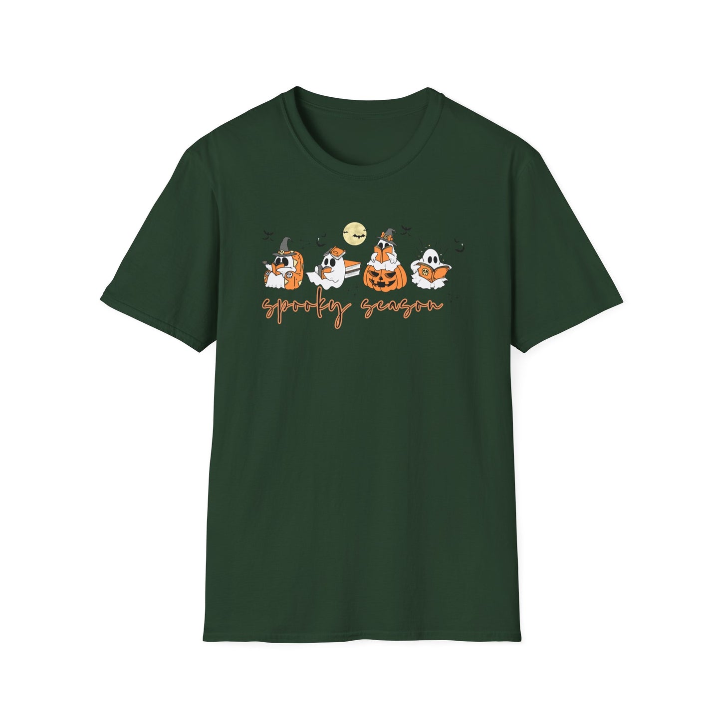 Reading Ghosts- Spooky Season, Unisex Softstyle Tee