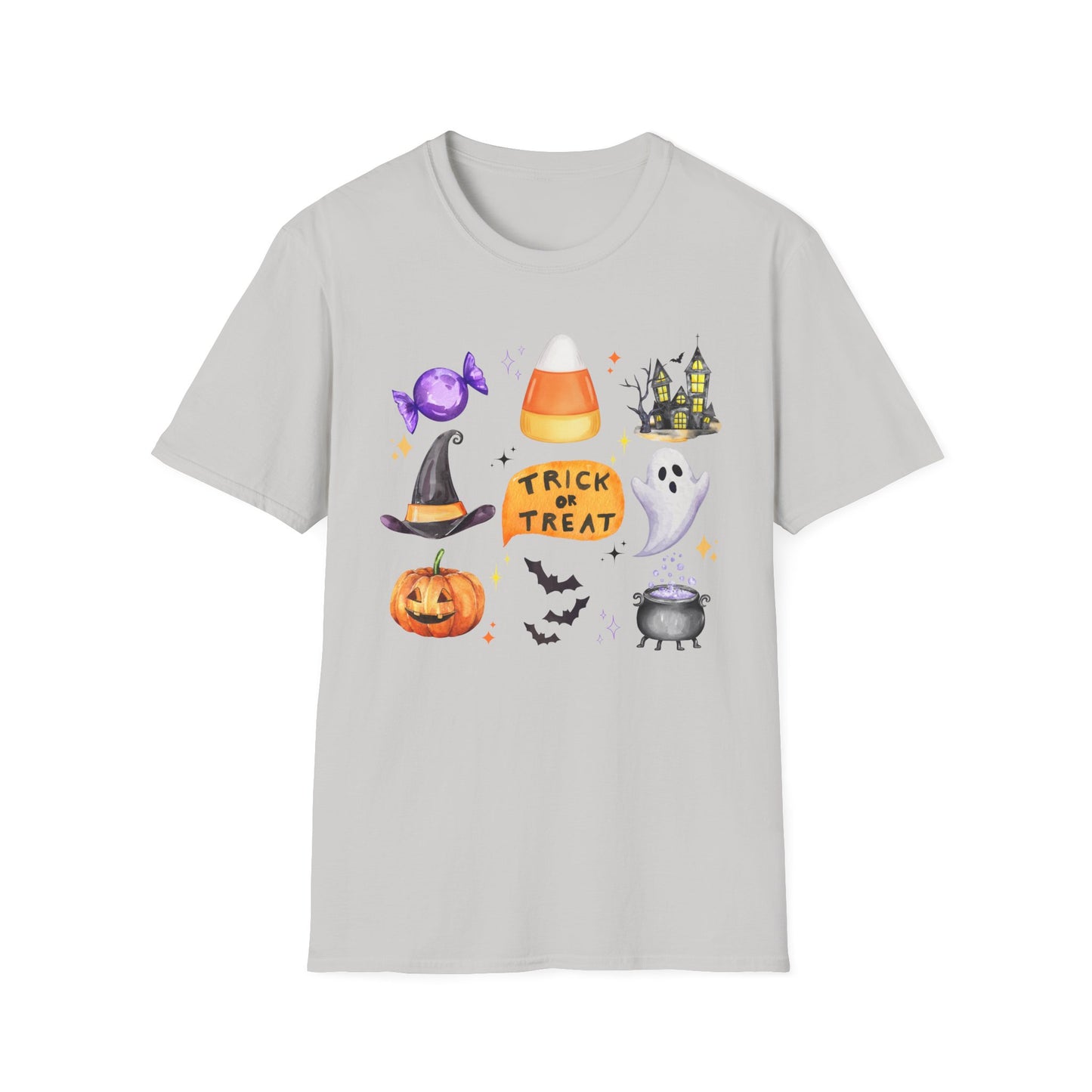 Halloween- Trick or Treat Themed T-Shirt- Unisex Softstlye