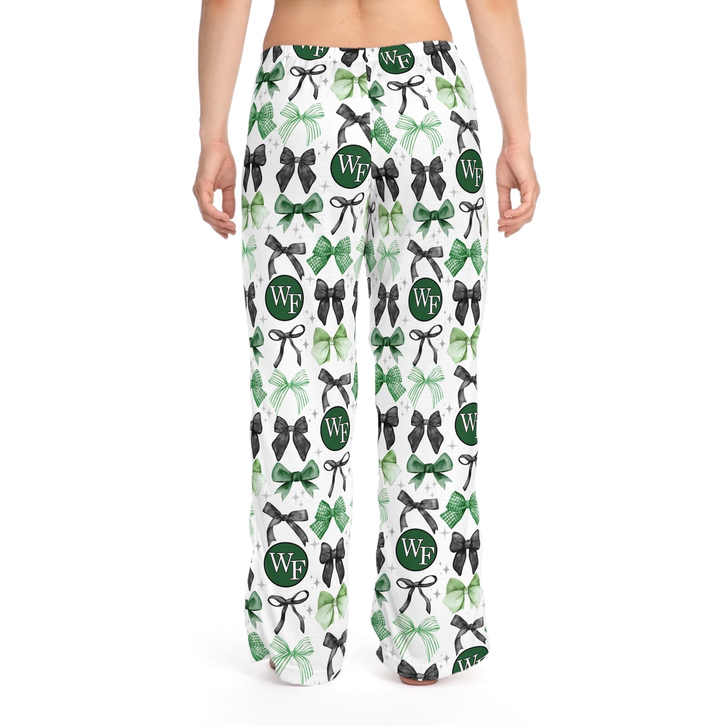 Floyd Strong Green Bow Design Chic Women's Pajama Pants  - Perfect for Cozy Nights and Pajama Days