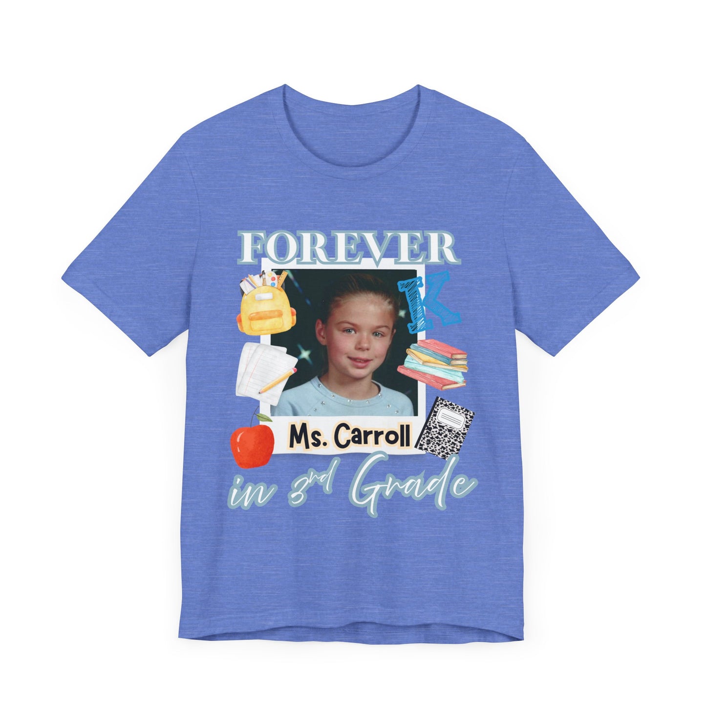 Kristi- Personalized Forever in 3rd Grade Teacher Tee - Personalized Unisex Jersey Shirt