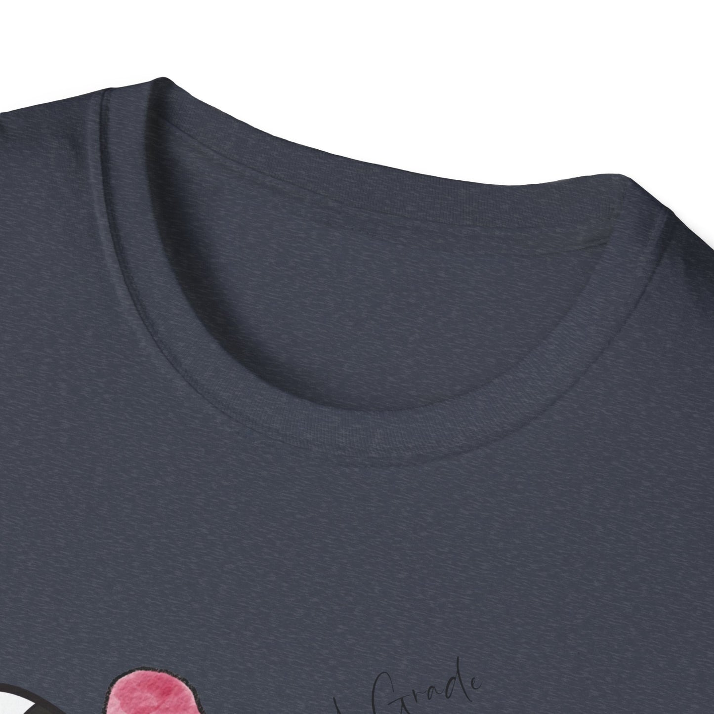 2nd Grade- Checkered Bow + Pencil- Teacher Tee- Softstyle Unisex Tee