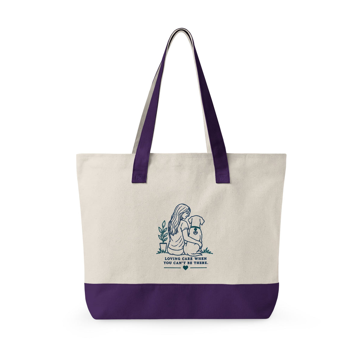 "Hound & Home" Zippered Canvas Bag