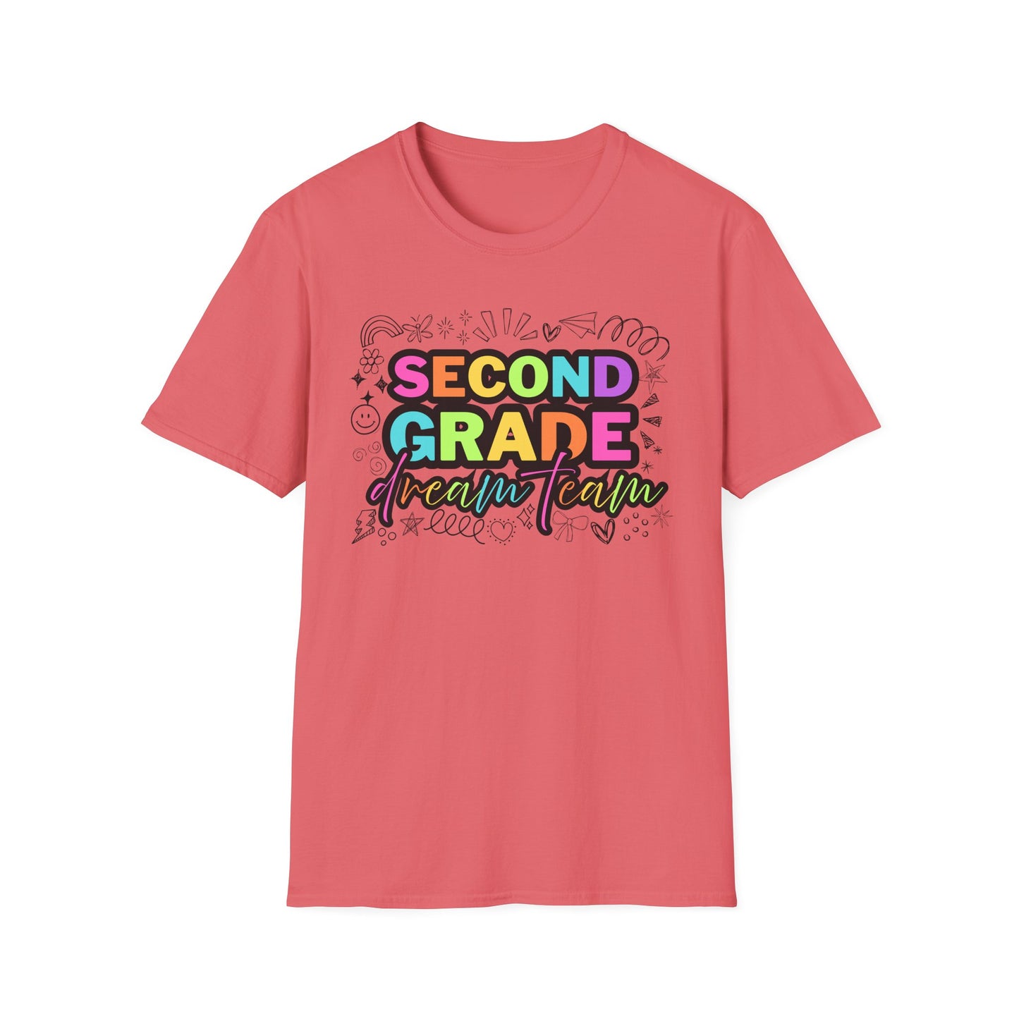 Dream Team- 2nd Grade- Unisex Softstyle T-Shirt- Teacher Life