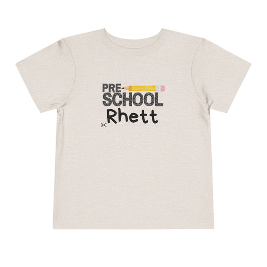 Preschool Boy Toddler Tee- Personalized - Back to School Shirt for Kids