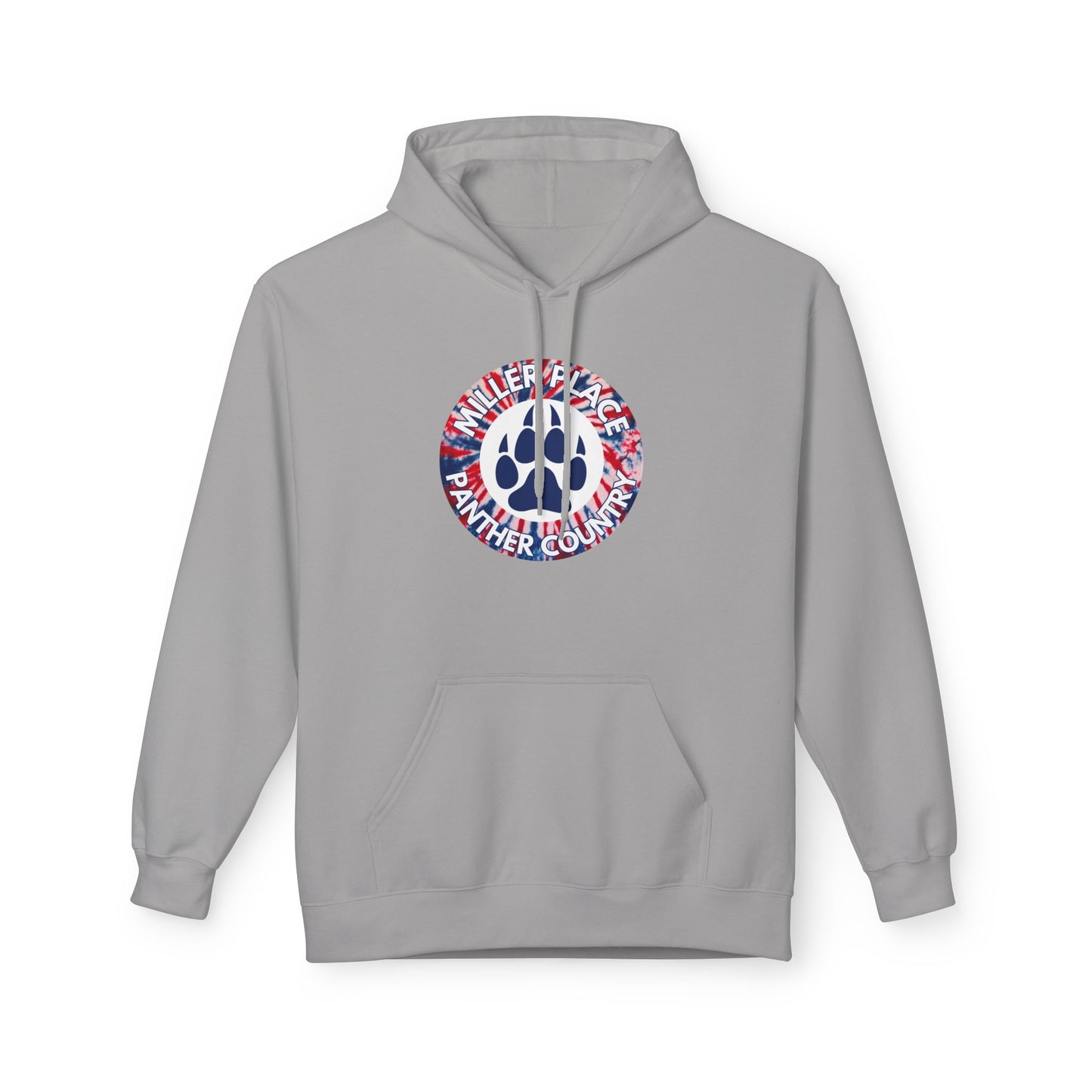 Miller Place Panther Country -Unisex Fleece Hoodie with Tie Dye Design