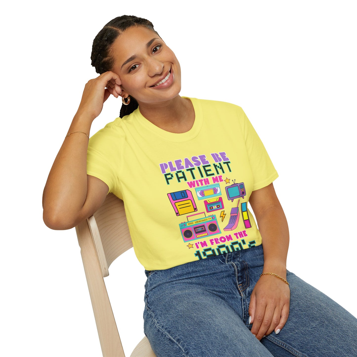 Retro 90's T-Shirt - Please Be Patient, Teacher Vintage- Unisex Graphic Tee