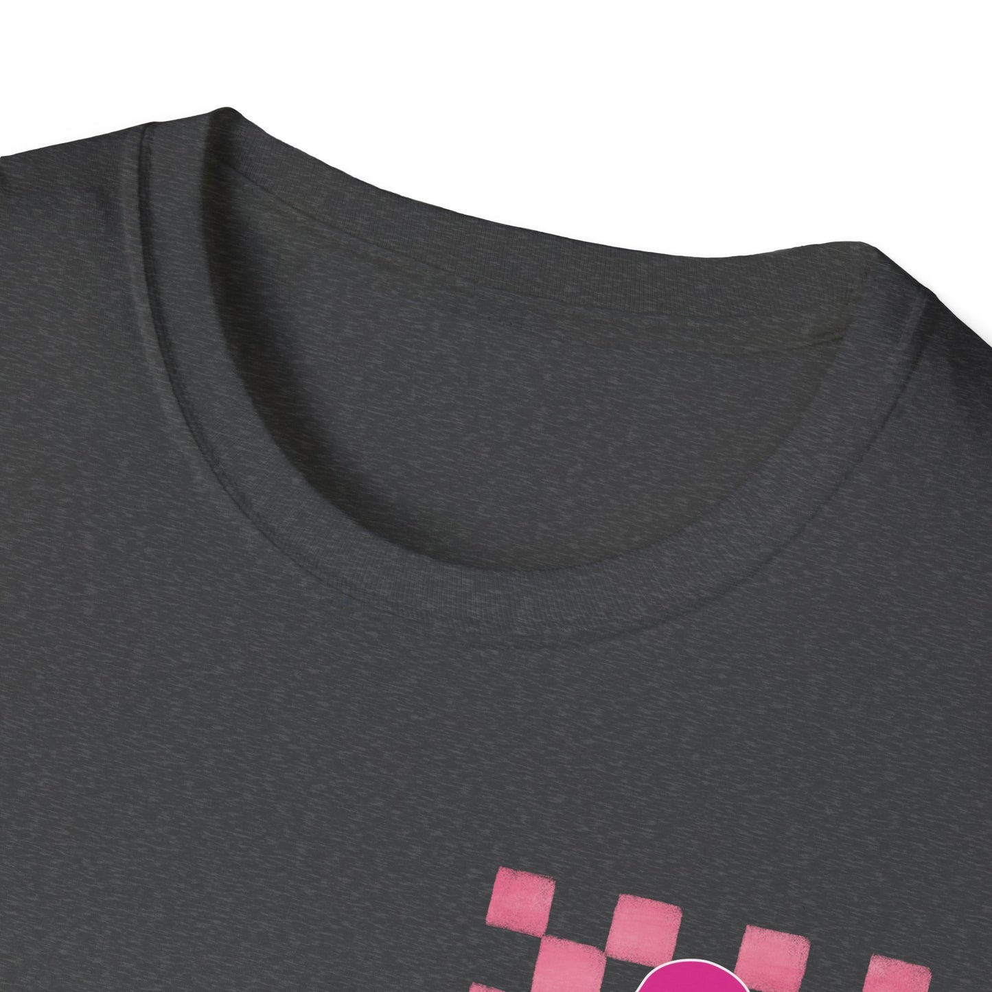 Checkered Pink Ribbon Awareness T-Shirt | Softstyle Tee