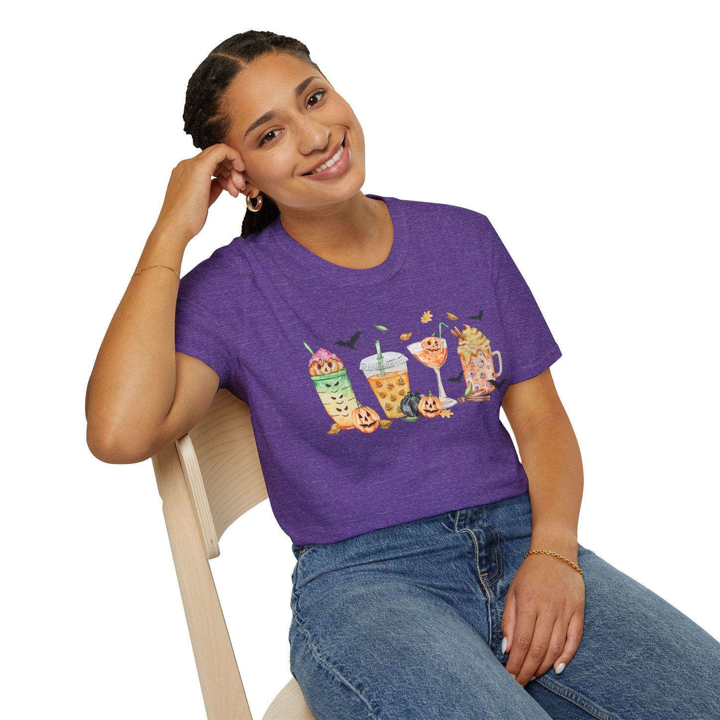 Halloween Beverage Themed T-Shirt- Unisex Softstlye