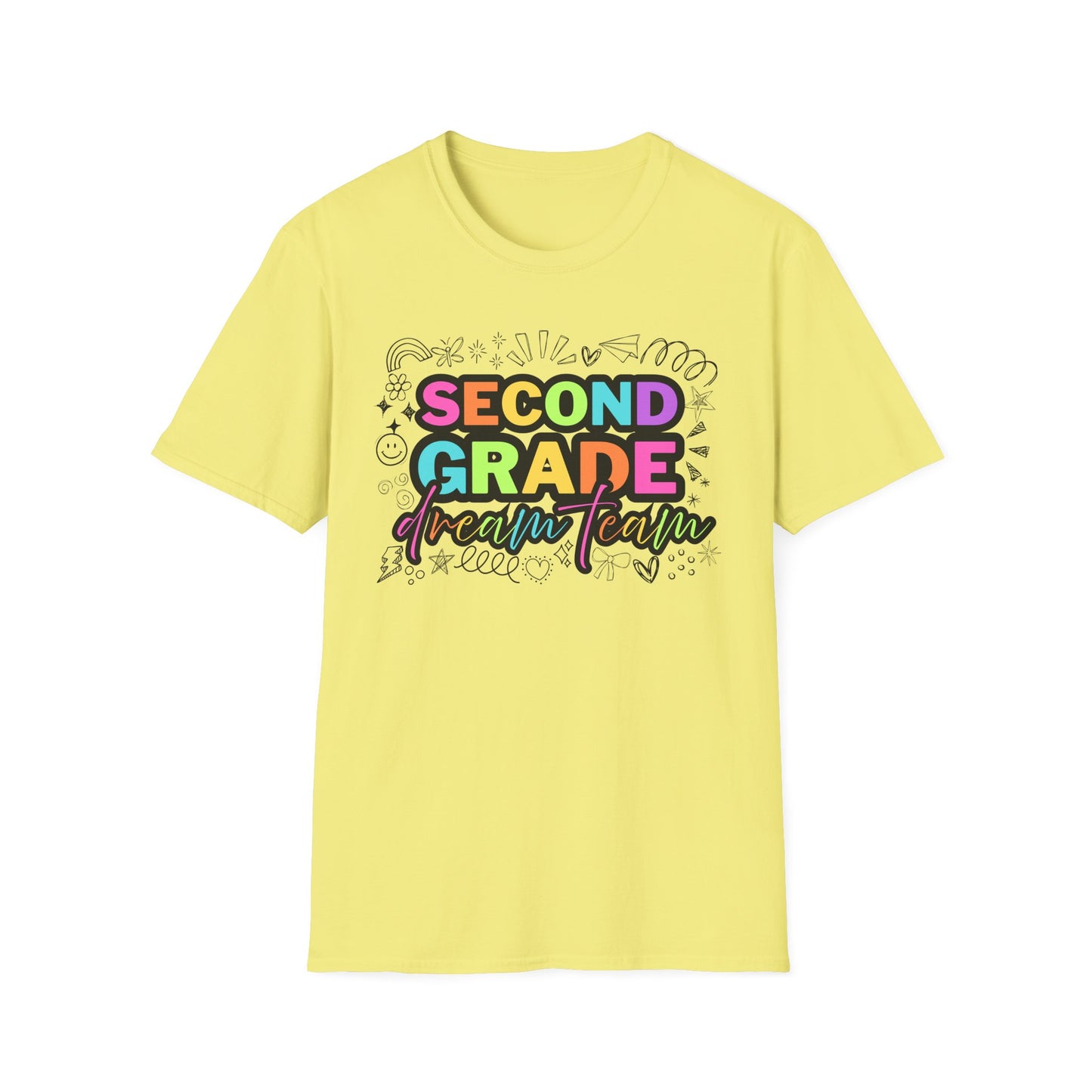 Dream Team- 2nd Grade- Unisex Softstyle T-Shirt- Teacher Life