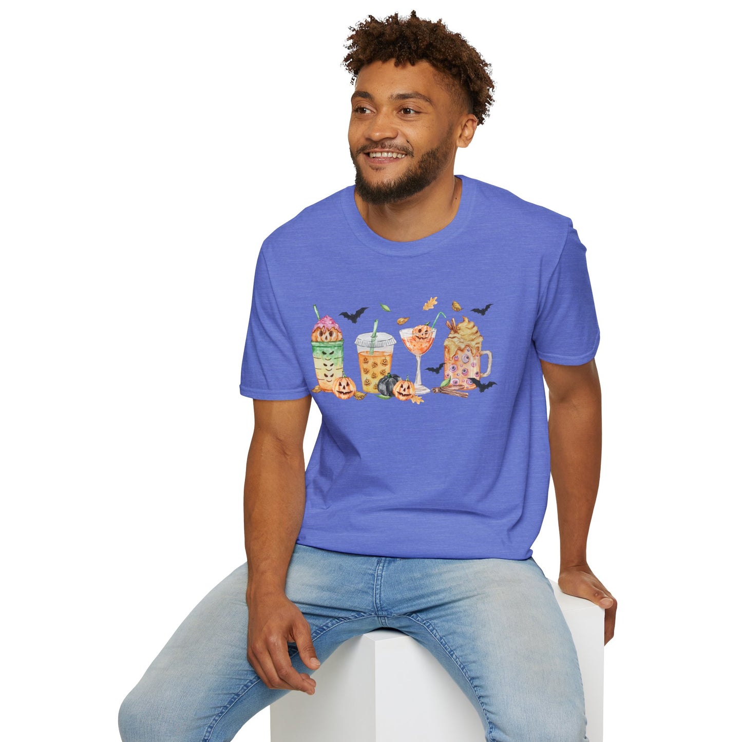 Halloween Beverage Themed T-Shirt- Unisex Softstlye