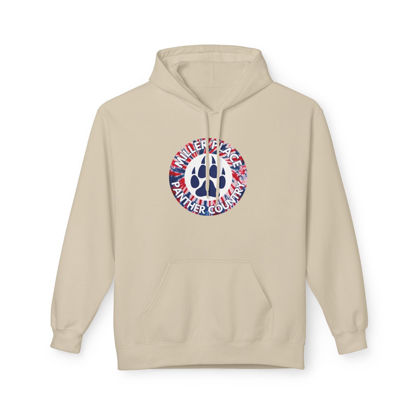 Miller Place Panther Country -Unisex Fleece Hoodie with Tie Dye Design